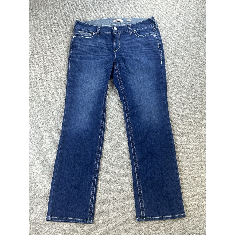 Ariat Real Denim Women's Ivy Dresden Mid Rise Straight Jeans Size 16WR(36x32)